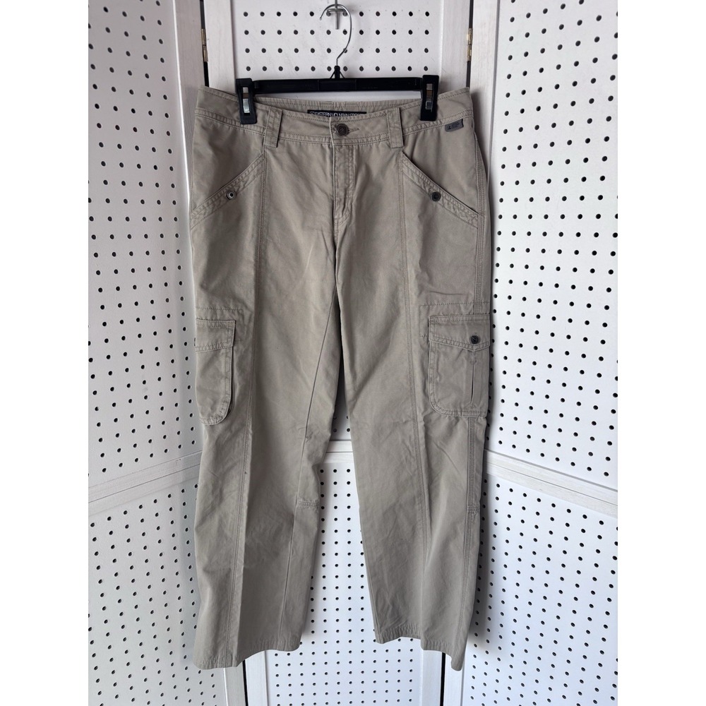 Eastern Mountain Sports EMS Women's 8 Cotton Cargo Pants Outdoor Hiking Beige